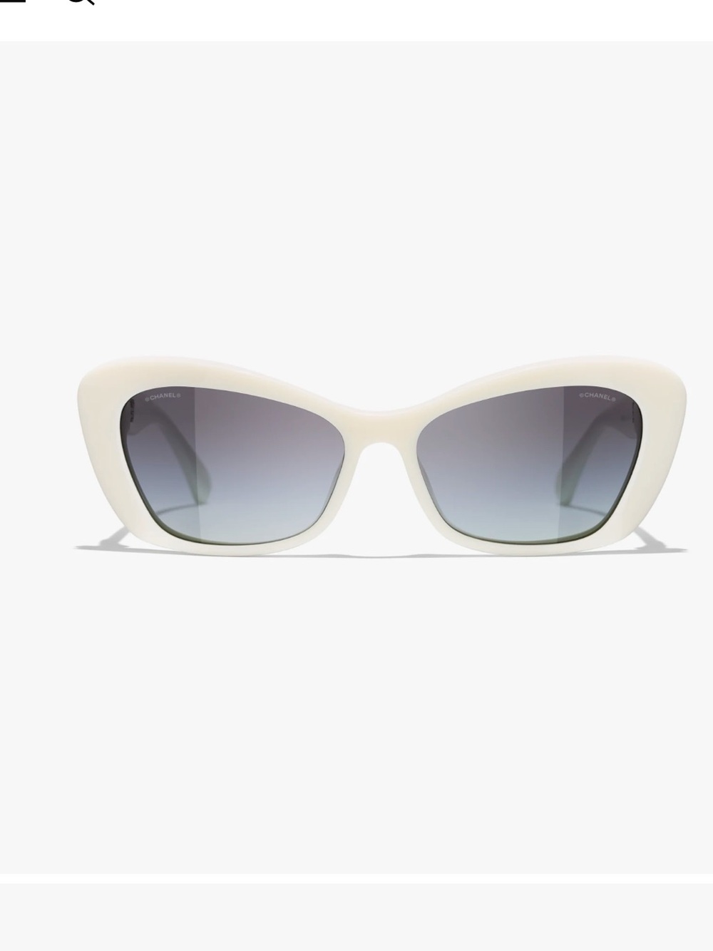 brand new CHANEL CAT EYE SUNGLASSES
Acetate & Glass Pearls White
Fit High Bridge - Picture 2 of 4
